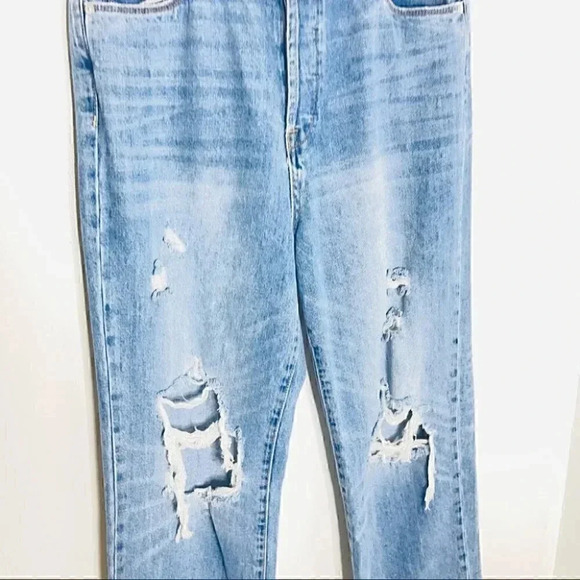 NWT Blank NYC Baxter Destroyed Ribcage Straight Leg High Waist Jeans Waist 29 - Picture 7 of 9